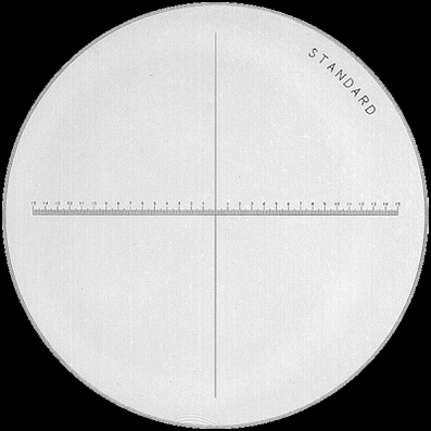 Schaal Ø 60 mm, voor meetloep 1990, 4x, zwart