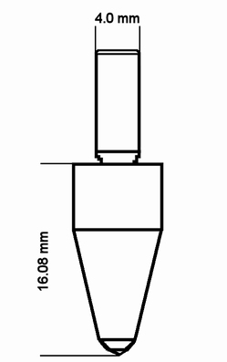 Intender Macro Knoop diamant, BUEHLER MACROMET