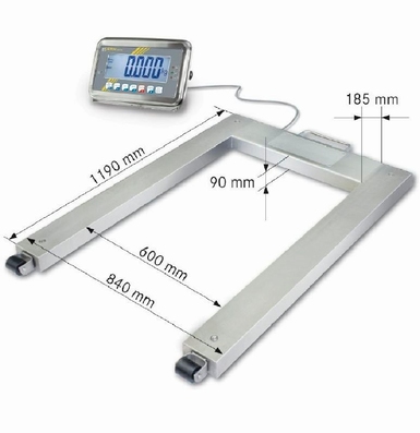 Pèse palettes inox UFN, 1500kg/0.5kg, 1190x840 mm (M)