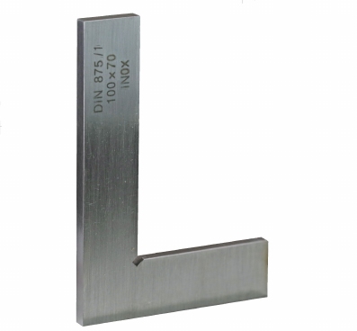 Equerre de contrôle plate acier inox, DIN 875/1, 50x40 mm