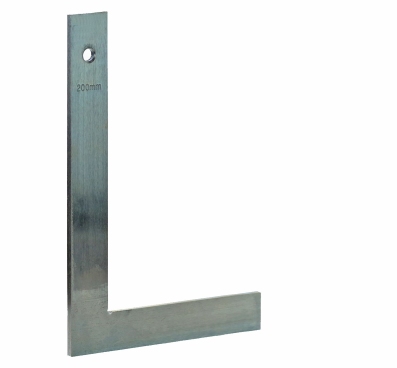 Steel square for locksmith, flat, steel zinc plated, 200x130 mm