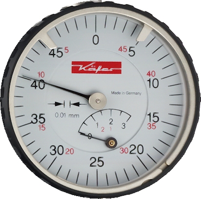 Mechanische meetklok M2/5R, 5/1/0.01 mm, Ø58 mm