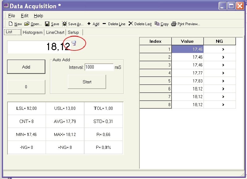 USB-interface voor capacitieve schuifmaat met RB6