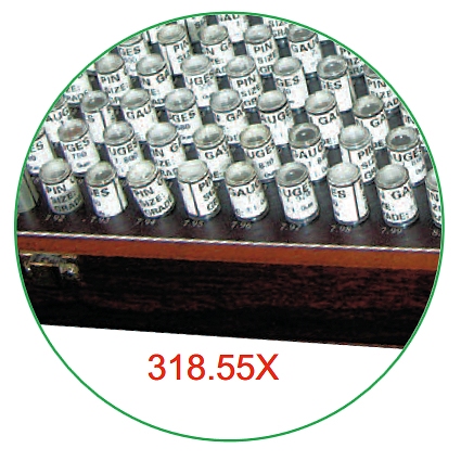 Set of 100 pins, 6.01~7.00 mm, 50 mm, step 0.01 mm, ± 4 µm