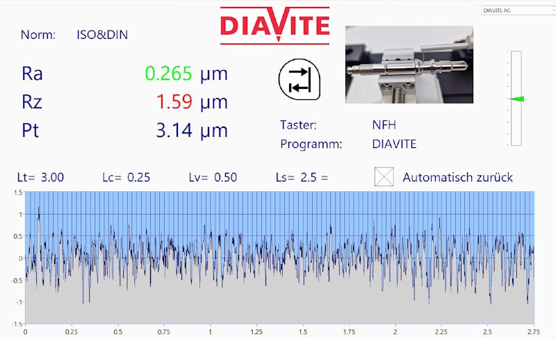 Rugosimètre Nano VH, système d'avance intégré, palpeur SH