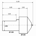 Indruklichaam Micro Vickers diamant, SHIMADZU HMV2