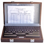 Set of 47 steel block gauges, class 1