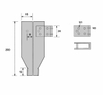 Paire d'inserts pour mesure extérieur/intérieur, L=200 mm